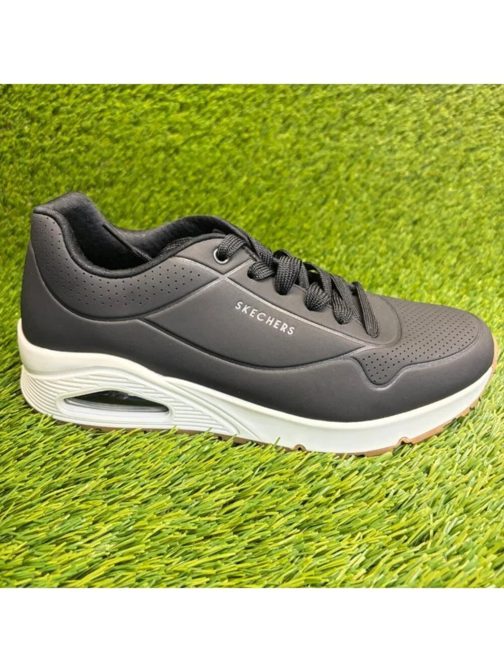 Skechers Uno Stand On Air Mens Size 7 Black‎ Athletic Running Shoes Sneakers
